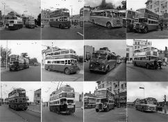 Quantity of b&w BUS & COACH NEGATIVES taken in the late 1950s/early 1960s comprising 36 x Brighton
