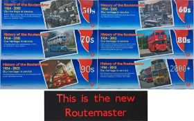 Complete set of 2005 Routemaster INTERIOR POSTERS produced by Transport for London to mark the end