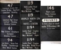 London Country (London Transport-manufactured) RT-type bus DESTINATION BLIND coded 'S' (side or rear
