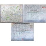 Small selection of London Transport/London Underground quad-royal POSTER MAPS comprising 1971 '