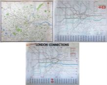 Small selection of London Transport/London Underground quad-royal POSTER MAPS comprising 1971 '
