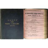 Officially bound volume of London General Omnibus Co TRAFFIC CIRCULARS for the year 1919, nos 201-