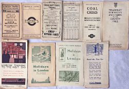 Selection of 1913-1920s London Tramway LEAFLETS from LUT and LCC Tramways including March 1919 '