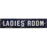 Small enamel North-Eastern Railway (NER) SIGN "Ladies' Room" stated by the vendor to be ex-Pateley