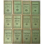 Selection of 1947-49 London Transport Country Area Buses OFFICIALS' TIMETABLE BOOKLETS comprising