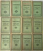 Selection of 1947-49 London Transport Country Area Buses OFFICIALS' TIMETABLE BOOKLETS comprising