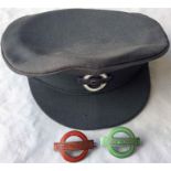 1970s London Transport Central Area bus driver's or conductor's HAT (size 56) & ENAMEL BADGE (