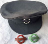 1970s London Transport Central Area bus driver's or conductor's HAT (size 56) & ENAMEL BADGE (