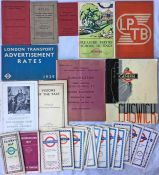 Quantity of pre-WW2 London General & London Transport BOOKLETS Including 1914 LGOC Rule Book, 1929