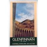 1996 double-royal railway POSTER 'Glenfinnan' by Brendan Neiland RA (b1941) from the Scotrail '