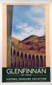 1996 double-royal railway POSTER 'Glenfinnan' by Brendan Neiland RA (b1941) from the Scotrail '