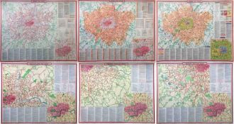 Selection of London Transport quad-royal POSTER MAPS comprising 3 x London's Bus Routes, issues