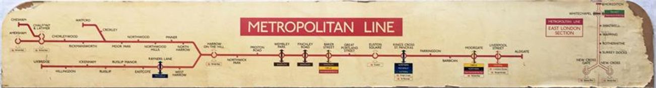 London Underground Metropolitan Line A-Stock LINE DIAGRAM. This is the type that was placed