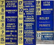 1960s Upminster & District DESTINATION BLIND. We think this may be from one of U&D's ex-London