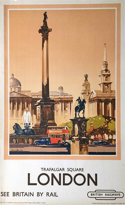 1955 British Railways (London Midland Region) double-royal POSTER 'London' by Claude Buckle (1905-