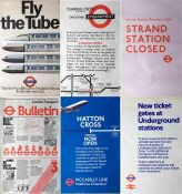 Selection of London Transport double-royal POSTERS comprising 1977 'Fly the Tube', 1976 'Charing