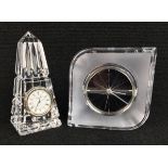 Daum & Waterford Glass Clocks