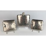 3 Vintage Silverplate Cigarette Cases C. 1940's