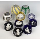 Ten Baccarat Paperweights, Signed