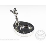 A Rolls Royce presentation ash tray, dated '1939-1982' and engraved, with spirit of ecstasy mount,
