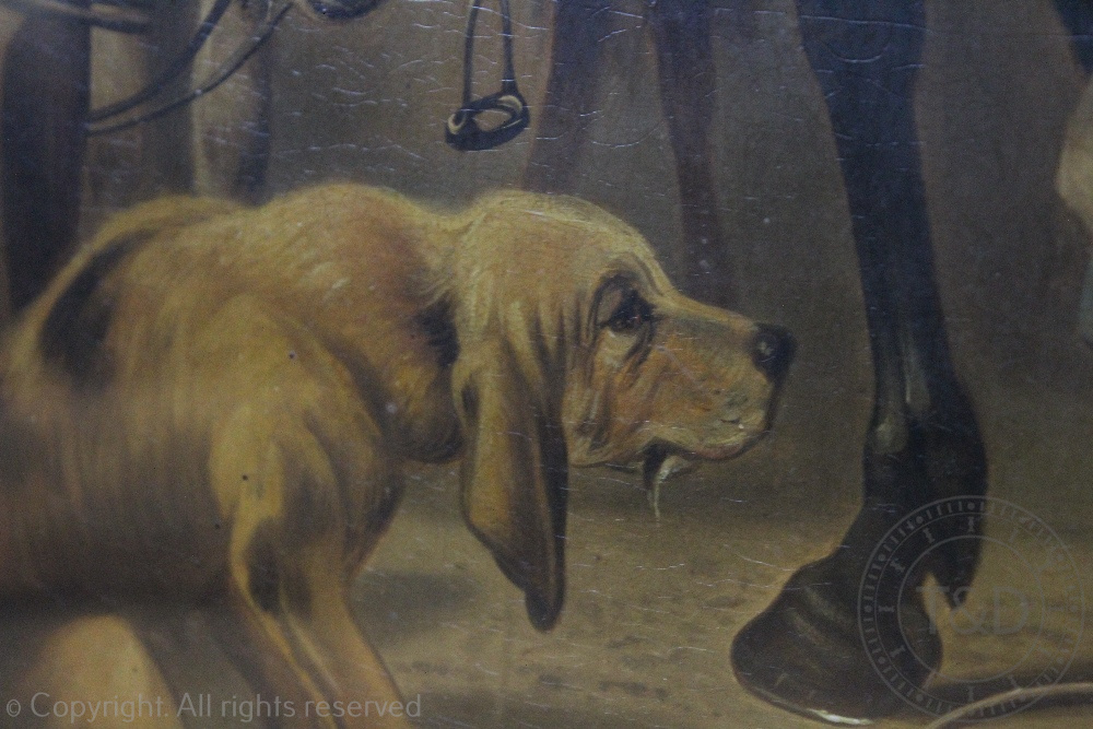 After Sir Edwin Landseer, Oil on canvas, Shoeing the Bay Mare, - Image 4 of 6