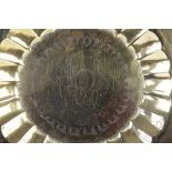 A circular Indian brass wall plate,
