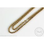 An 18ct gold chain, the uniform rope twist chain stamped '18K Italy', with bolt ring clasp,