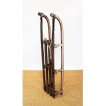 A vintage pine toboggan or sledge,