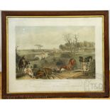 Hunt after Turner - 19th century, Four hand coloured hunting aquatints,