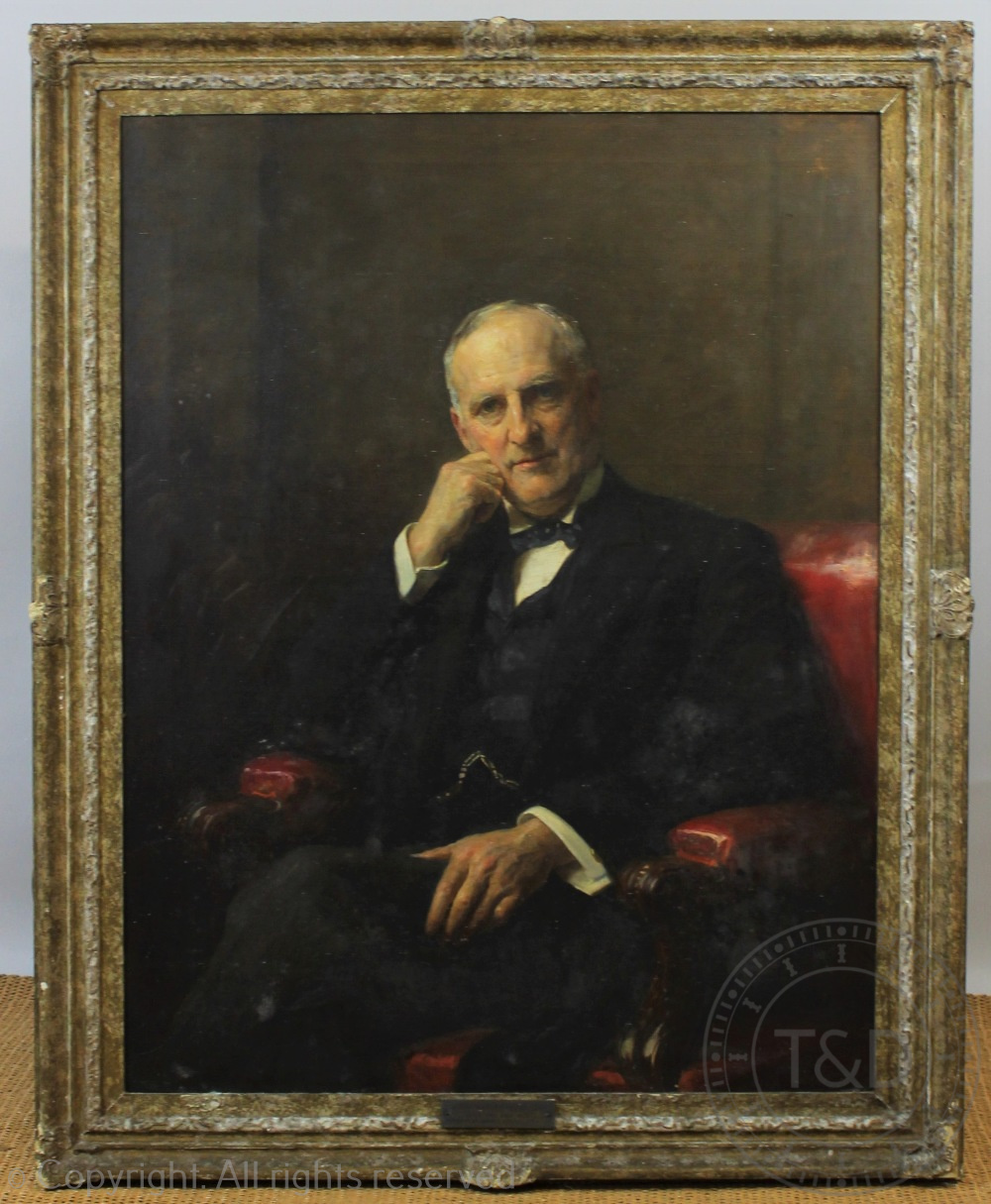 Sir Arthur Stockdale Cope (1857-1940), Oil on canvas, Portrait of John Bailey Lees JP, - Image 2 of 16