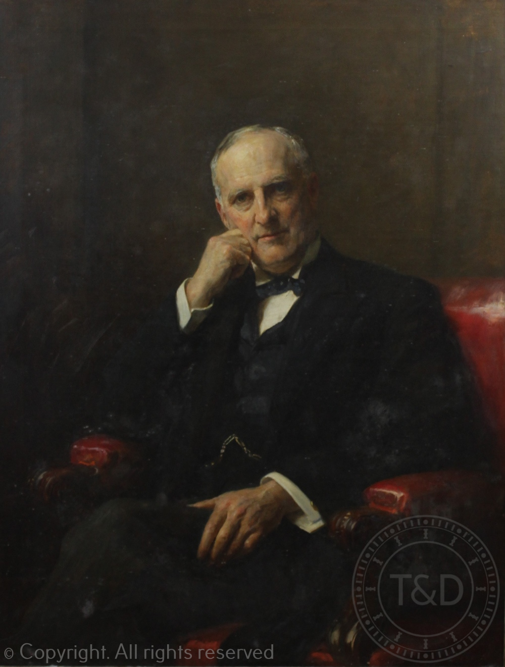 Sir Arthur Stockdale Cope (1857-1940), Oil on canvas, Portrait of John Bailey Lees JP,