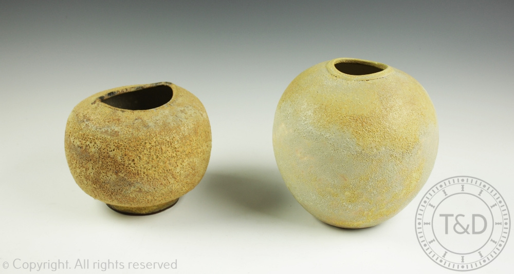 Chris Carter (British b1945) two studio pottery stoneware vases, - Image 2 of 4