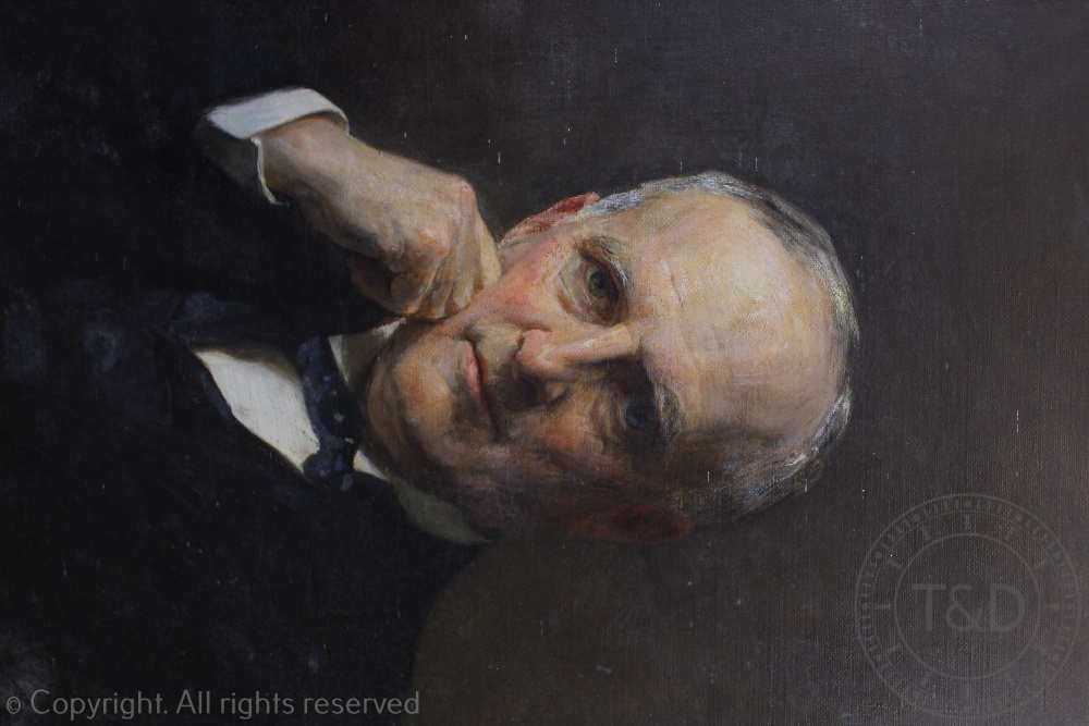 Sir Arthur Stockdale Cope (1857-1940), Oil on canvas, Portrait of John Bailey Lees JP, - Image 3 of 16