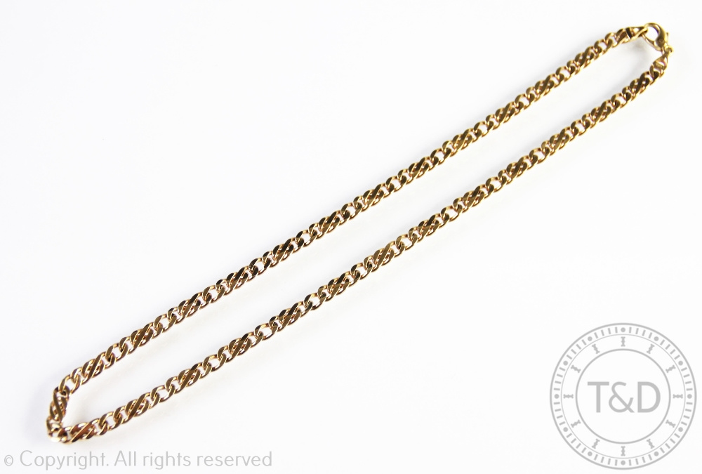 A 9ct yellow gold Figaro type fancy link chain, import mark for London 1990, - Image 3 of 3