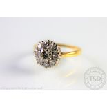 An all diamond circular cluster ring,