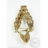 A Victorian yellow gold bracelet, the decorative bracelet designed as bar links,