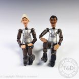 Two Swiss Saba Bucherer articulated dolls,