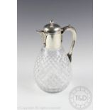 A Victorian silver mounted claret jug, James Dixon and Sons, Sheffield 1894,