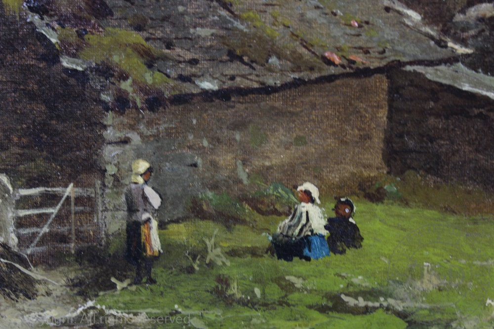 James Elliot - late 19th century, Oil on canvas, Landscape with farm cottage and figures, 40. - Image 4 of 17