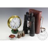 A selection of items comprising; a pair of cased Telstar binoculars,