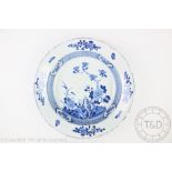 An 18th century Chinese porcelain blue and white basin,