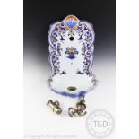 A French faience wall fountain,