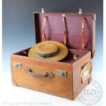 A Lincoln Bennett and Co vintage tan leather hat box,