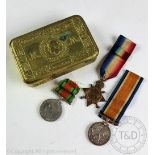WWI medals to 4290 Private C S Harley, Cycling Corps, to include silver war medal,