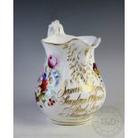 A Victorian Coalport documentary jug,