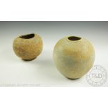 Chris Carter (British b1945) two studio pottery stoneware vases,
