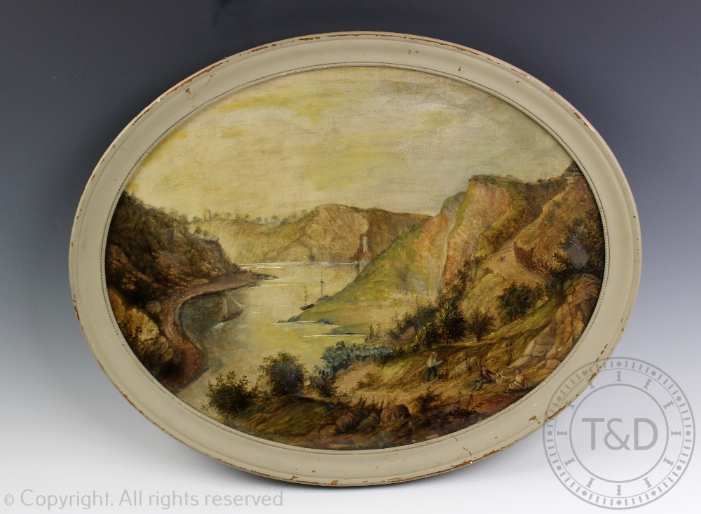 English School - late 19th century, Oil on canvas, Sheep along the shore line hills, 18. - Image 3 of 3