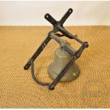 A late 19th century bronze and cast iron bell by J Warner & Sons London, dated 1890, 27.