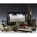 A selection of collectable objects of virtue to include a 'Rene Mery' Port Autonome Du Havre