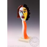 A Murano glass head sculpture in the manner of Alessandro Barbaro,